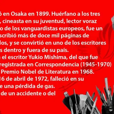 Banner Biografia Kawabata roja