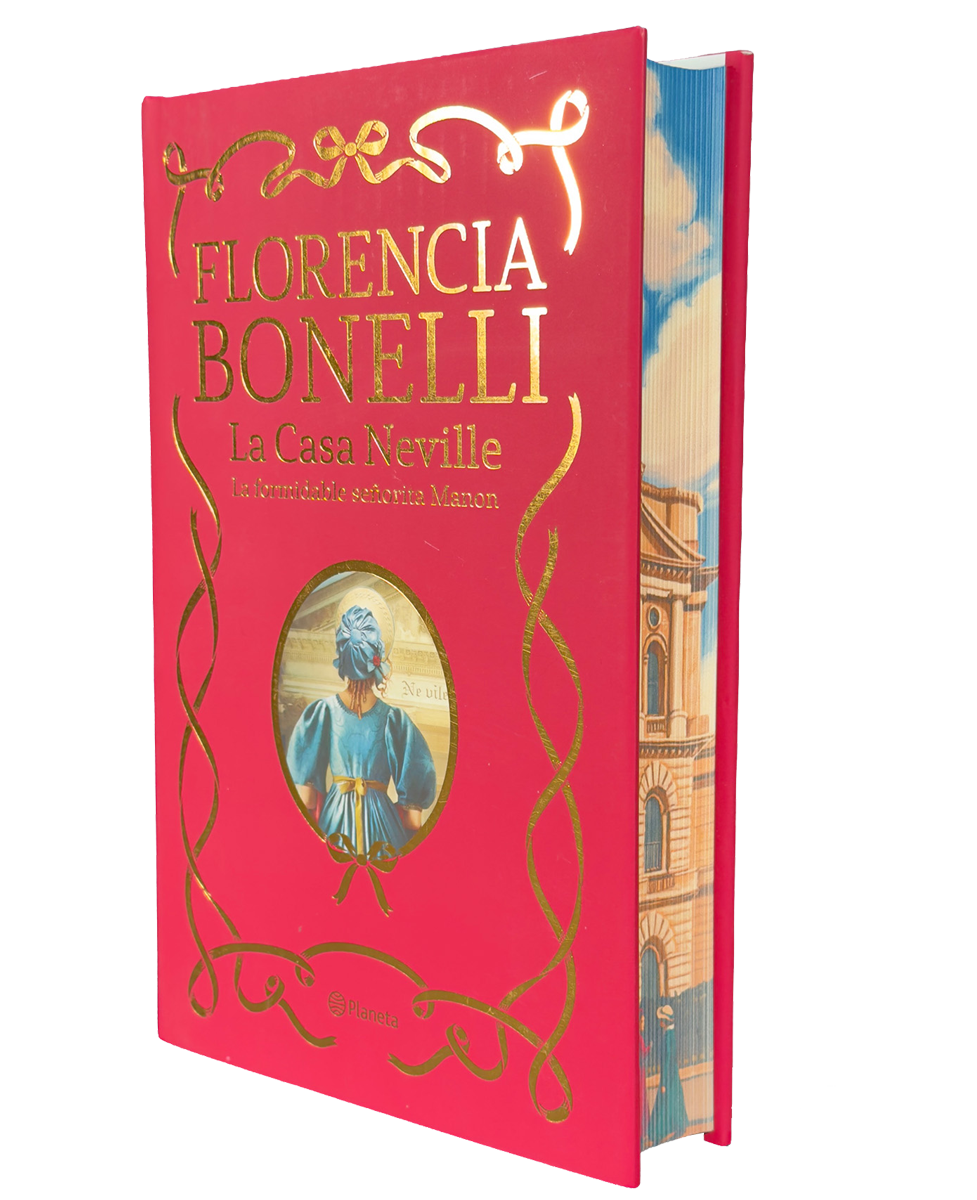 Portada  La Casa Neville 1. Tapa dura con cantos tintados