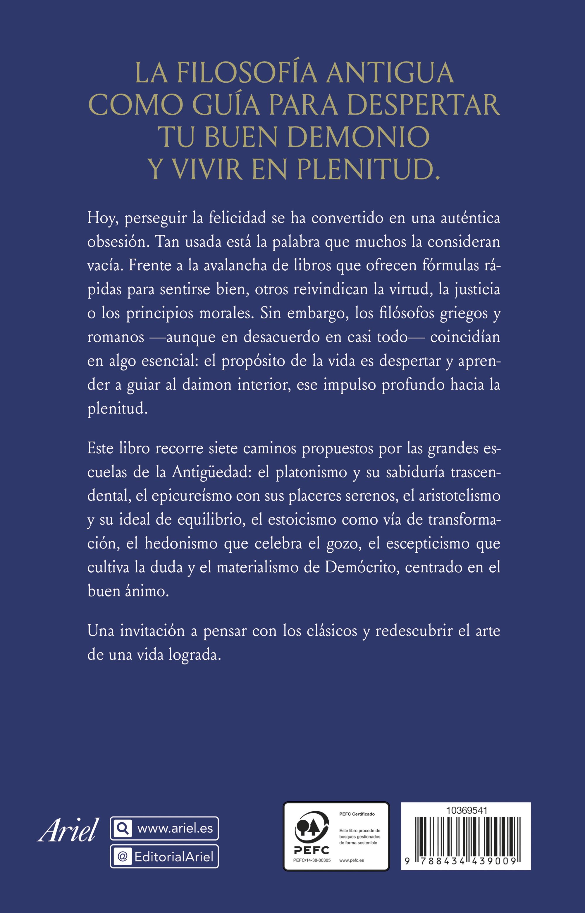 Miniatura contraportada Siete maneras de alcanzar la felicidad según los griegos