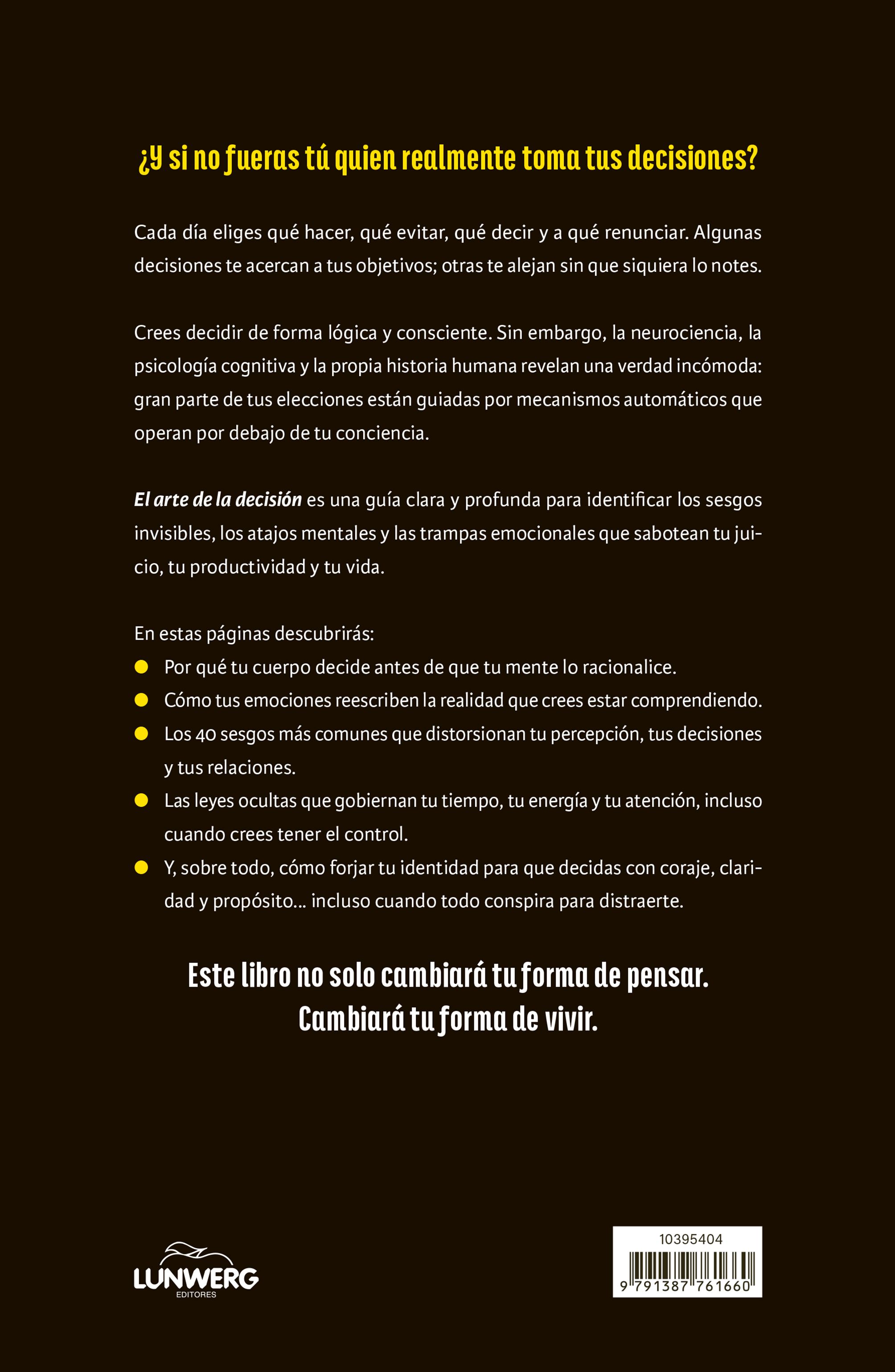 Miniatura contraportada El arte de la decisión