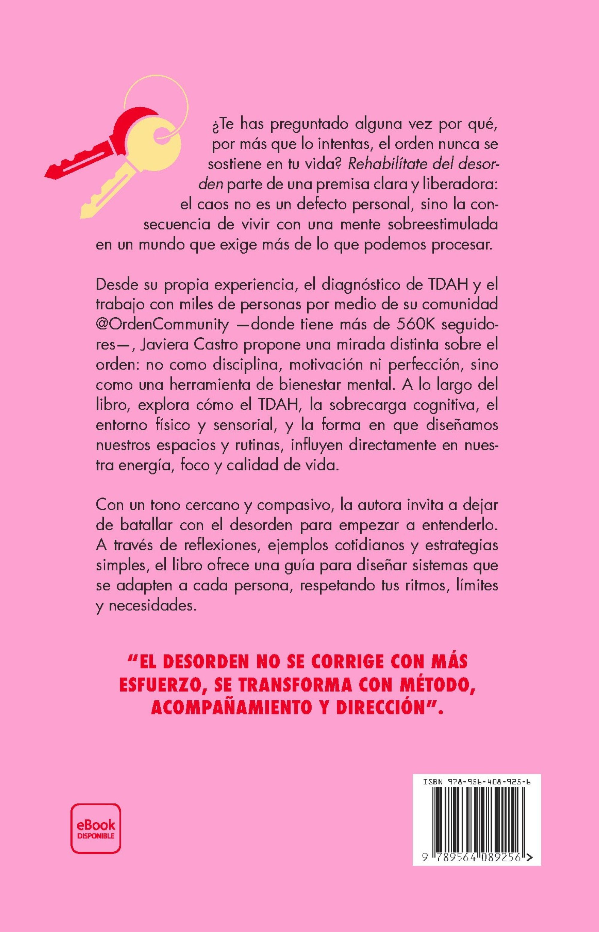 Miniatura contraportada Rehabilítate del desorden
