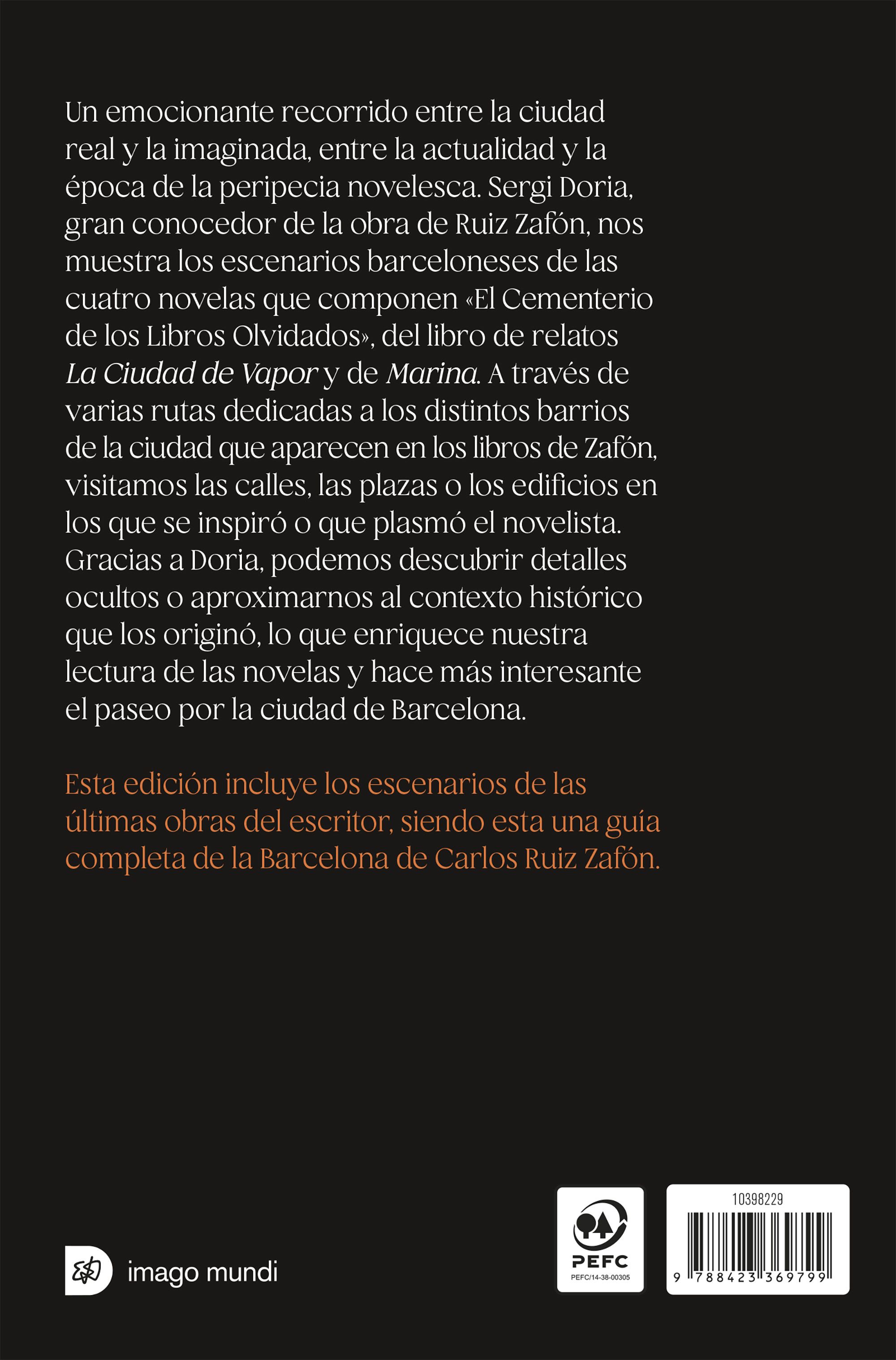 Miniatura contraportada La Barcelona de Carlos Ruiz Zafón. Una guía
