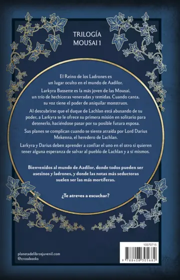 Contraportada Mousai 1. Canción de la lluvia eterna