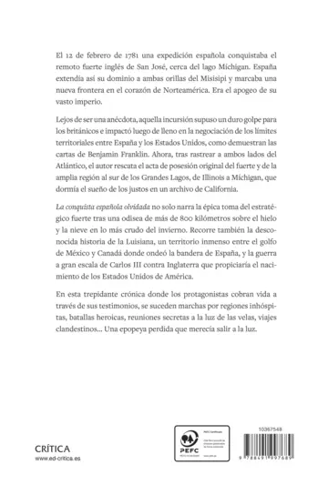 Contraportada La conquista española olvidada