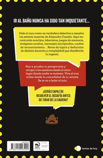 Contraportada Descubre al asesino mientras haces caca