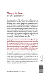 Miniatura contraportada Lo que permanece