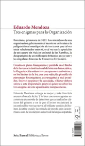 Miniatura contraportada Tres enigmas para la Organización