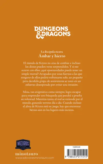 Contraportada La Discípula Oscura nº 02/03 Ámbar y hierro