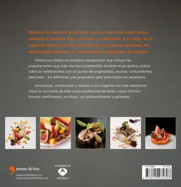 Contraportada Top Chef. Las recetas de David García