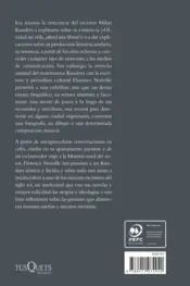 Miniatura contraportada Milan Kundera