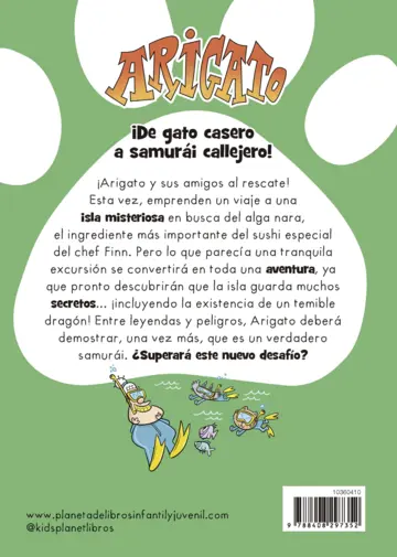 Contraportada Arigato 4. La isla del dragón