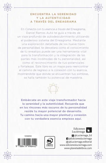 Contraportada Conecta con tu esencia a través del eneagrama