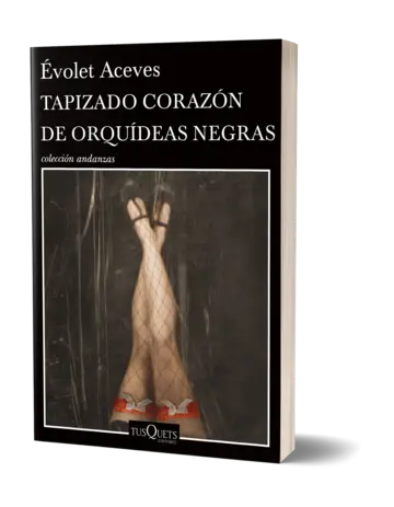 Portada Tapizado corazón de orquídeas negras