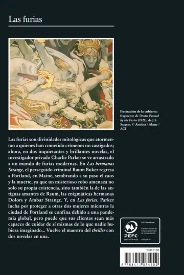 Contraportada Las furias (Serie Charlie Parker 21)