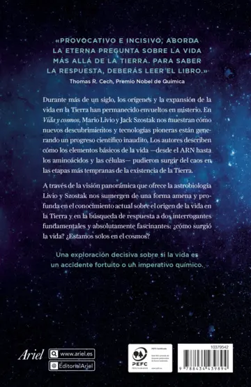Contraportada Vida y cosmos