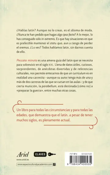 Contraportada Peccata minuta