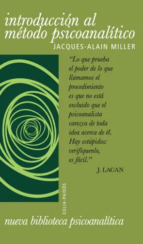 Portada Introducción al método psicoanalitico