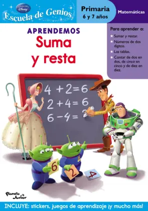 Portada Suma y resta. Toy Story