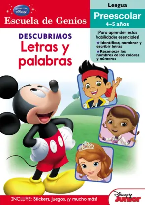 Portada Escuela de genios. Descubrimos letras y palabras