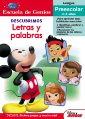 Portada Escuela de genios. Descubrimos letras y palabras