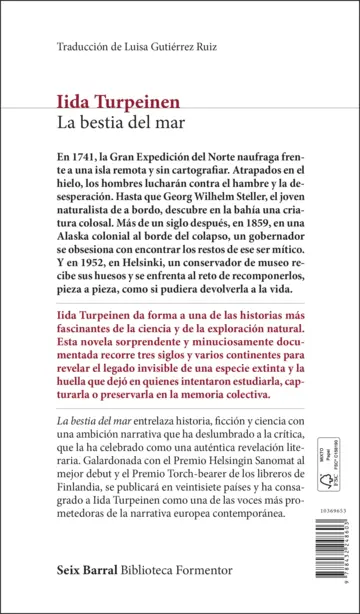 Contraportada La bestia del mar