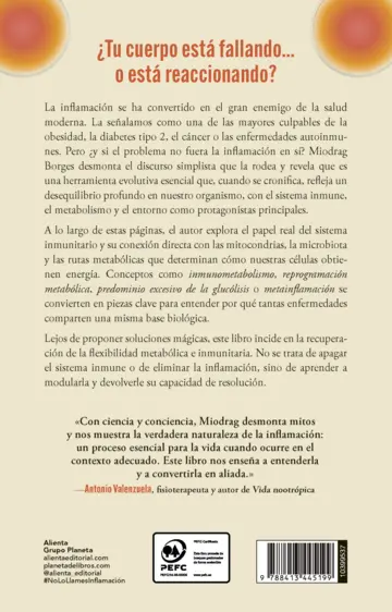 Contraportada No lo llames inflamación