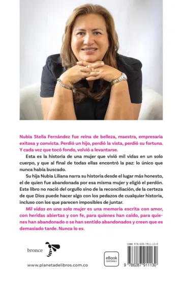 Contraportada Mil vidas en una sola mujer