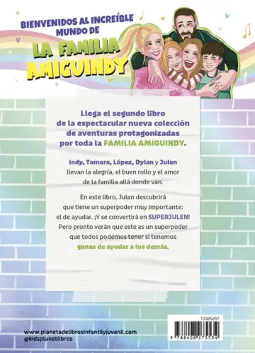 Contraportada La Familia Amiguindy 2. SuperJulen en acción