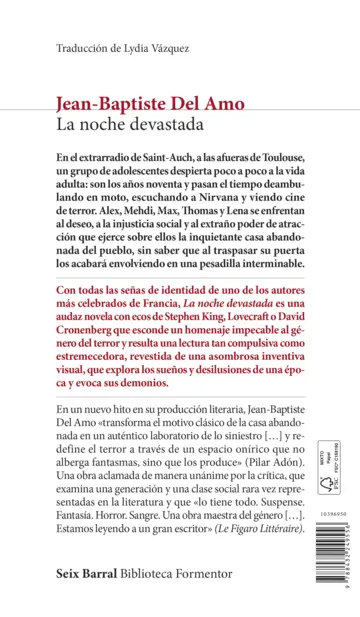 Contraportada La noche devastada