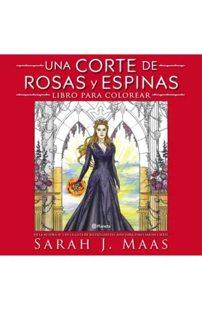 Portada Una corte de rosas y espinas. Libro para colorear