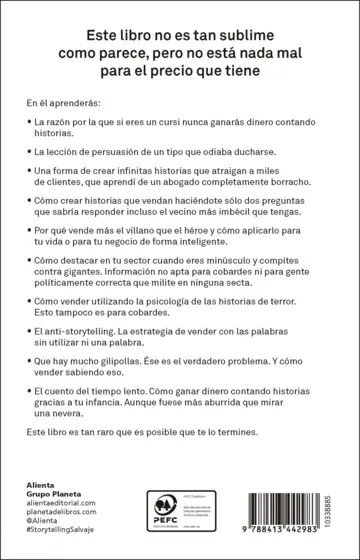 Contraportada Storytelling salvaje