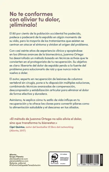 Contraportada Tu dolor de espalda tiene solución (si sabes cómo)