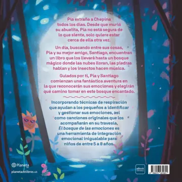 Contraportada El bosque de las emociones (Spanish Edition)
