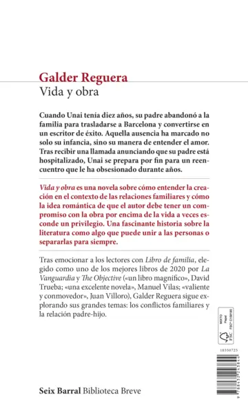 Contraportada Vida y obra