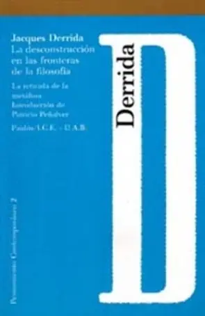 Portada Desconstrucción en las fronteras de la filos