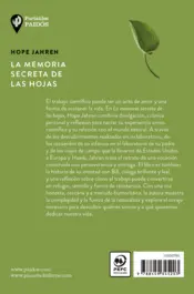Miniatura contraportada La memoria secreta de las hojas