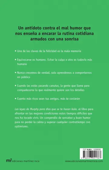 Contraportada Las leyes de Murphy para días que se te hacen bola