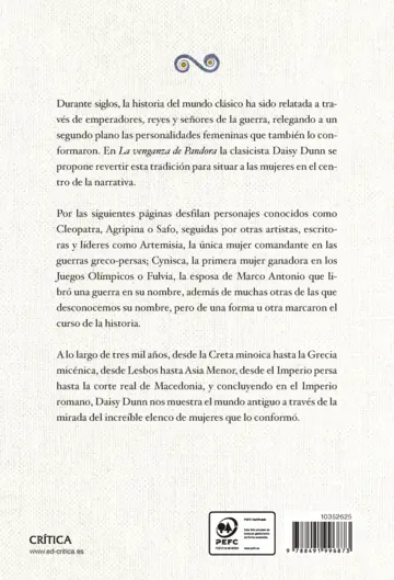 Contraportada La venganza de Pandora