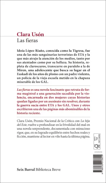 Contraportada Las fieras