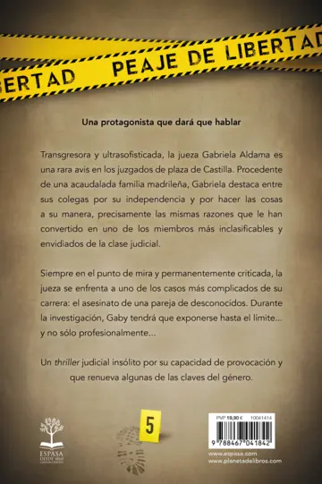 Contraportada Peaje de libertad