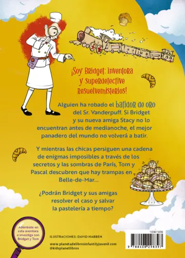 Contraportada Bridget Vanderpuff 3. Bridget Vanderpuff y el gran robo aéreo