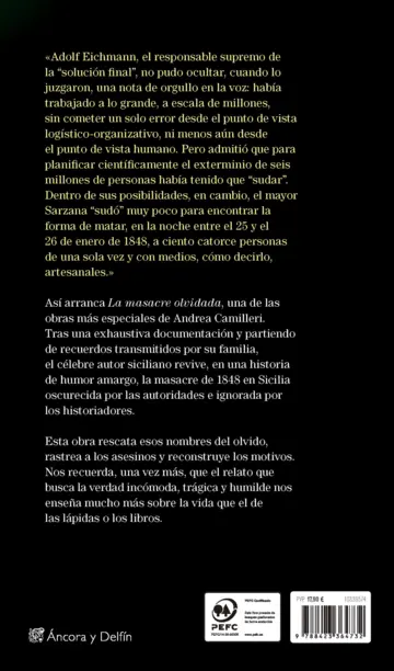 Contraportada La masacre olvidada