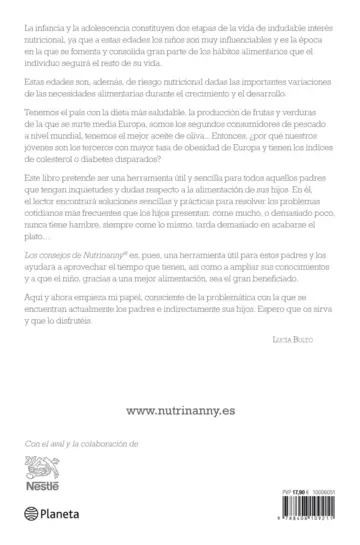 Contraportada Los consejos de Nutrinanny