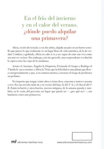 Contraportada Dónde puedo alquilar una primavera