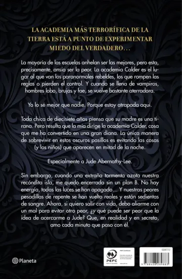 Contraportada Dulce pesadilla (Calder Academy 1) Edición deluxe limitada