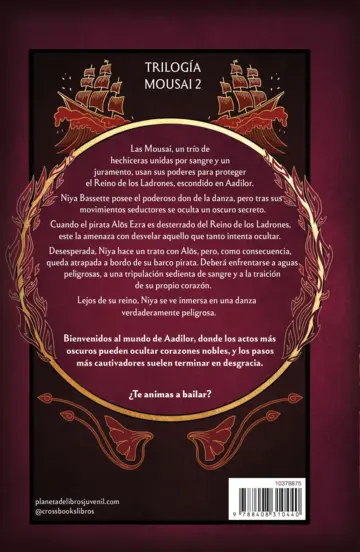 Contraportada Mousai 2. Danza del mar en llamas