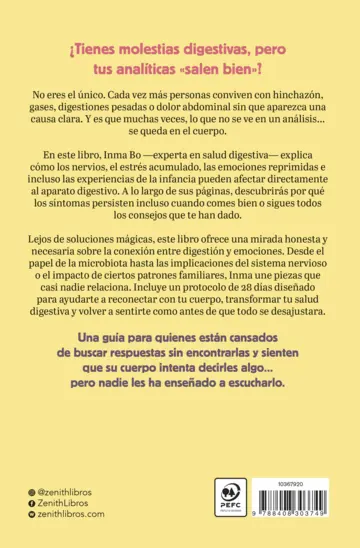 Contraportada Lo que tu mente calla, tu intestino lo grita