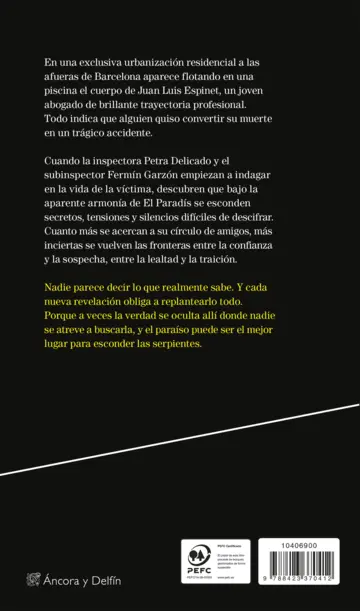 Contraportada Serpientes en el paraíso
