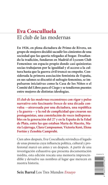 Contraportada El club de las modernas