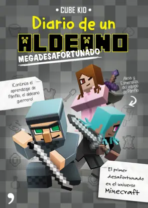Portada Minecraft. Diario de un aldeano megadesafortunado